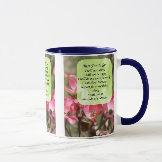 Caneca Apenas Para Hoje Dogwood Floral Inspiração (Direita)