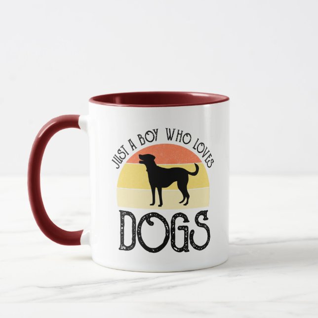Caneca Apenas um garoto que ama cachorros (Esquerda)