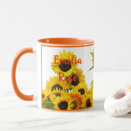 Caneca Apenas um Girassol Flor Selvagem Personalizado 