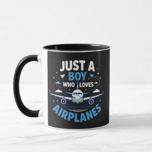 Caneca Apenas um menino que ama aviões