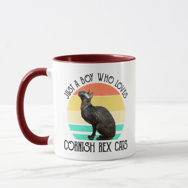 Caneca Apenas Um Menino Que Ama Gatos Cornish Rex (Esquerda)