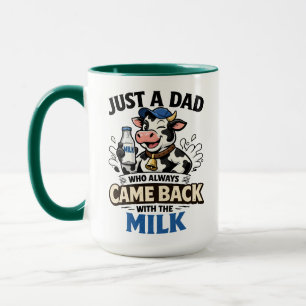 Caneca Apenas um Pai Que Sempre Apareceu Vaca engraçada