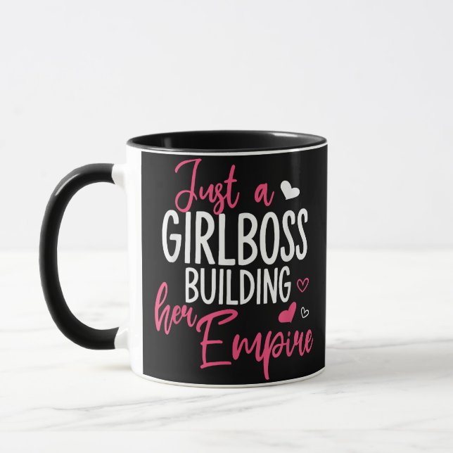 Caneca Apenas uma chefe de menina construindo seu império (Esquerda)