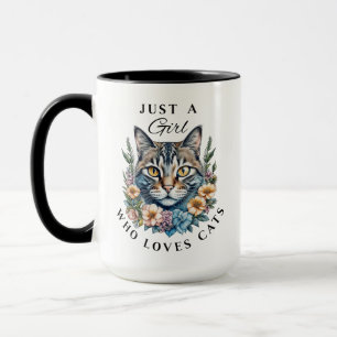 Caneca Apenas uma garota que ama gatos personalizados