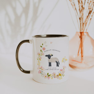 Caneca Apenas uma Garota que Ama Ovelhas Monograma