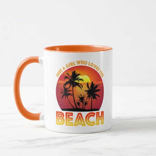 Caneca Apenas Uma Menina Que Ama A Praia (Esquerda)