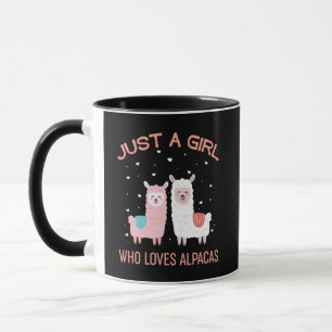 Caneca Apenas Uma Menina Que Ama Alpacas - Cute Alpaca Lo