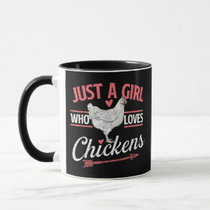 Caneca Apenas Uma Menina Que Ama Galinha - Pou De Frangos