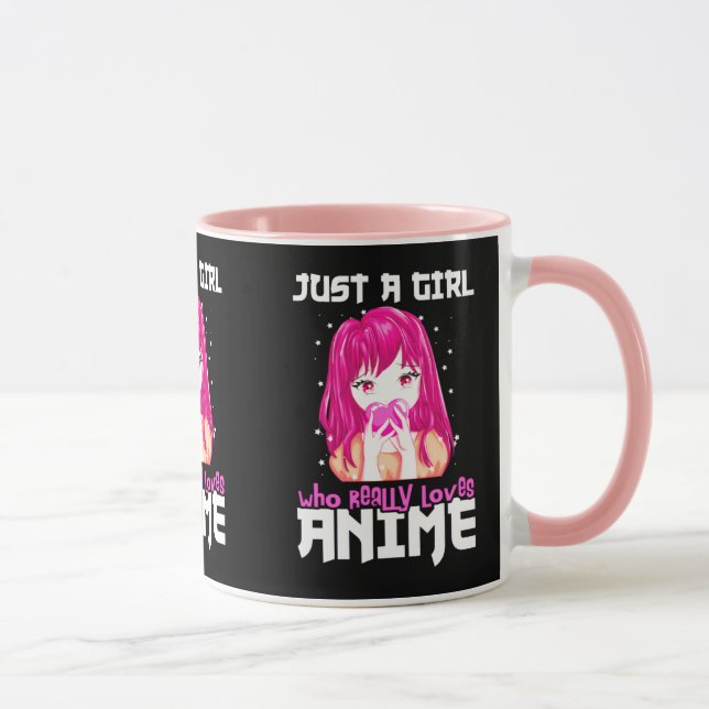 Caneca Apenas Uma Menina Que Ama Mesmo Anime (Direita)