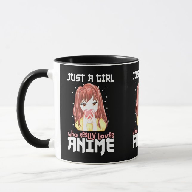 Caneca Apenas Uma Menina Que Ama Mesmo Anime (Esquerda)
