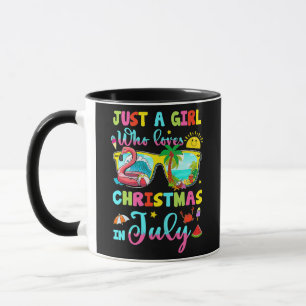 Caneca Apenas Uma Menina Que Ama O Natal Em Julho De Verã