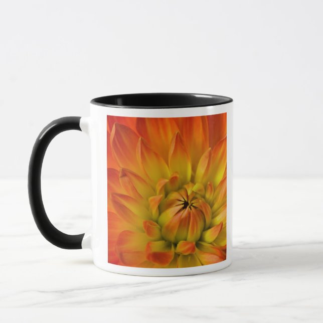 Caneca Apertado em fotografias de flor de Dalhia com a (Esquerda)