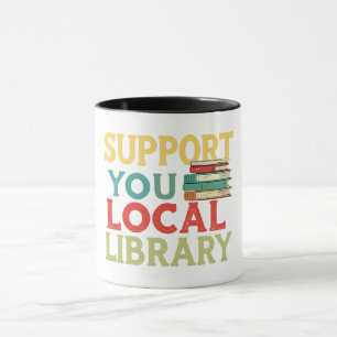 Caneca Apoie os Amantes de Livros Leitores da Biblioteca 
