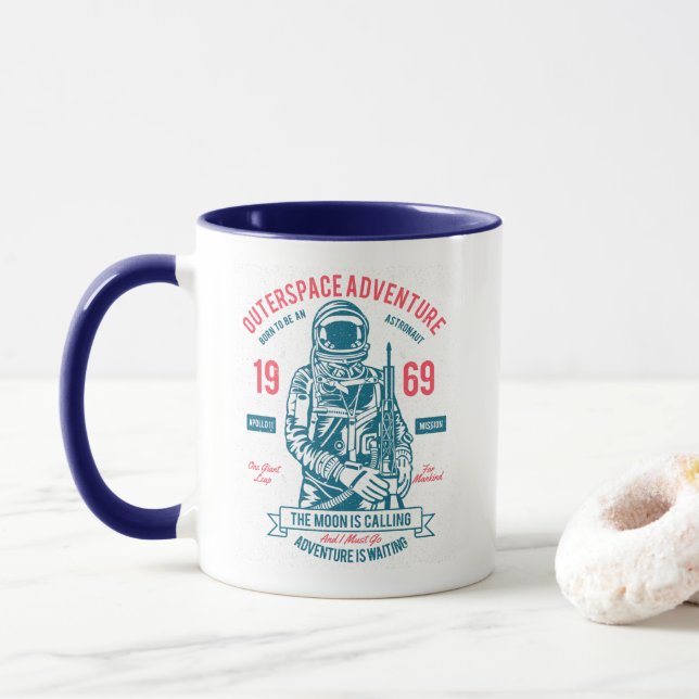 Caneca Apolo 11 Homem na Lua 1969 (Com Donut)