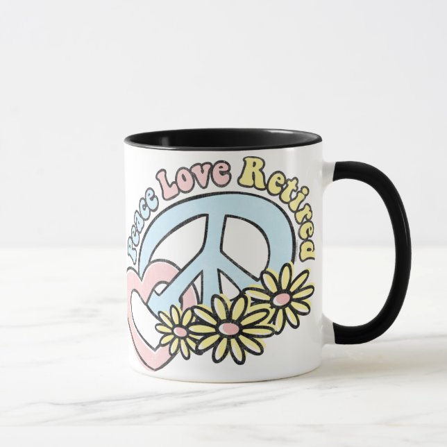 Caneca aposentada amor da paz (Direita)