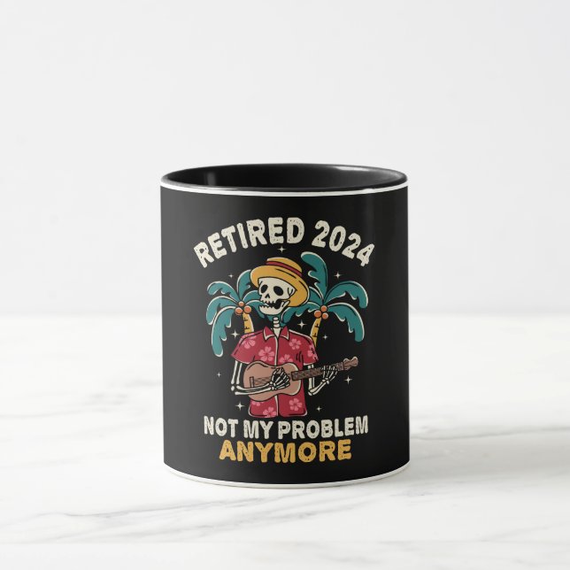 Caneca Aposentado 2024 Não É Meu Problema Mais Retirada (Centro)