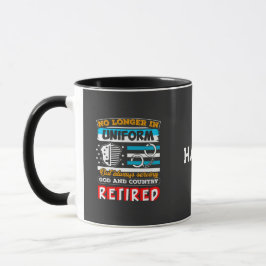 Caneca Aposentado da Polícia. Deixou de ser uniforme