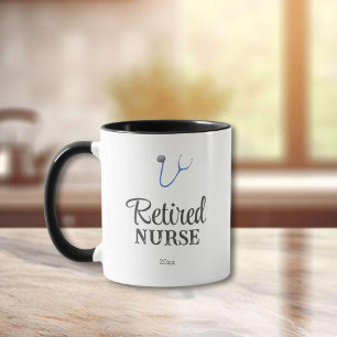 Caneca Aposentadoria de Enfermeira com Estetoscópio Fofo