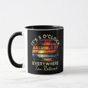 Caneca Aposentadoria Divertida São 5 da Tarde em Todo Lug