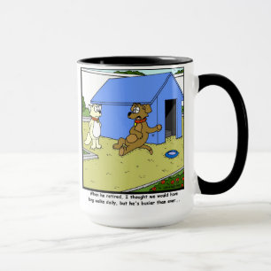 Caneca Aposentadoria ocupada: Desenhos animados do cão