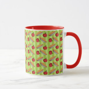 Caneca Apple e teste padrão da torta