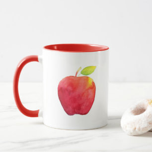 Caneca Apple Red Watercolor