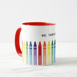 Caneca Apreciação Colorida do Professor Rainbow Crayons