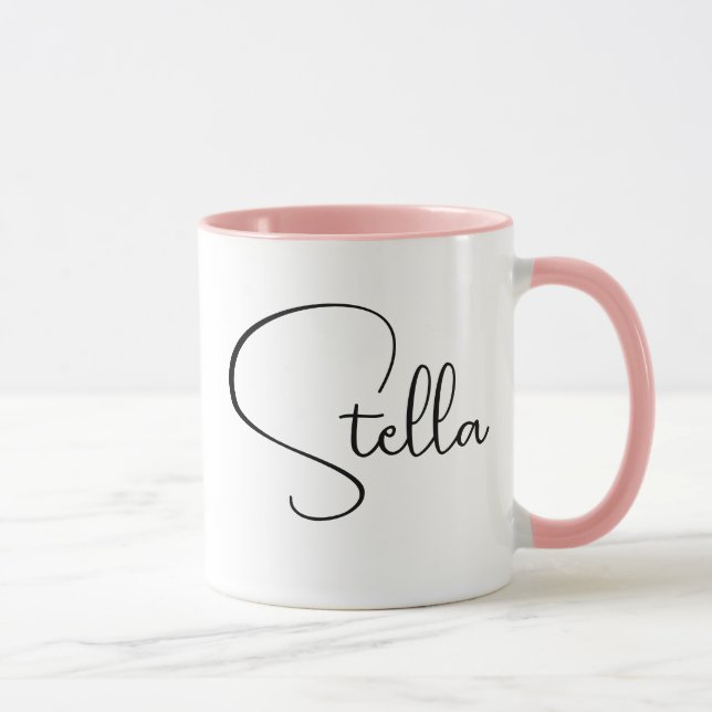 Caneca Apreciação de Nome de Tendência Grande Personaliza (Direita)