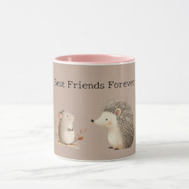 Caneca Apreciação do Ratoouriço Marrom Fofo Creme