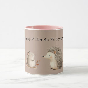 Caneca Apreciação do Ratoouriço Marrom Fofo Creme