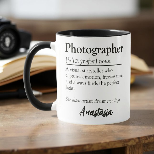 Caneca Apreciação Personalizada de Definição de Fotógrafo (Criador carregado)