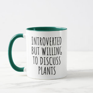 Caneca Apresentado mas disposto a discutir plantas engraç