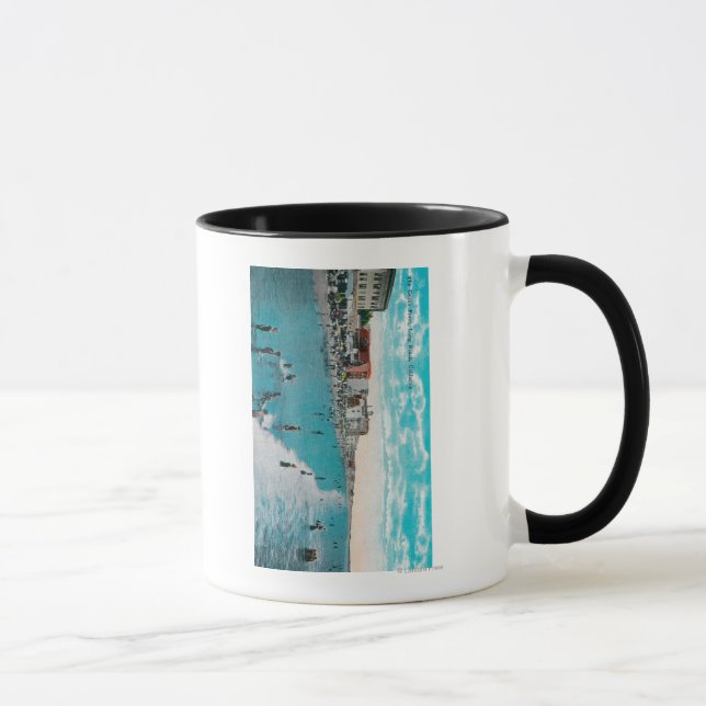 Caneca Aproveitando ondas em Ocean BeachLong Beach, CA (Direita)