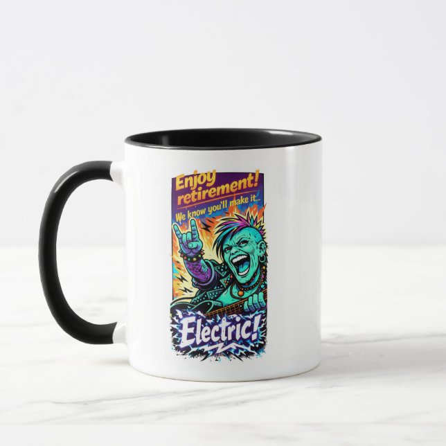 Caneca Aproveite a aposentadoria elétrica! (Esquerda)