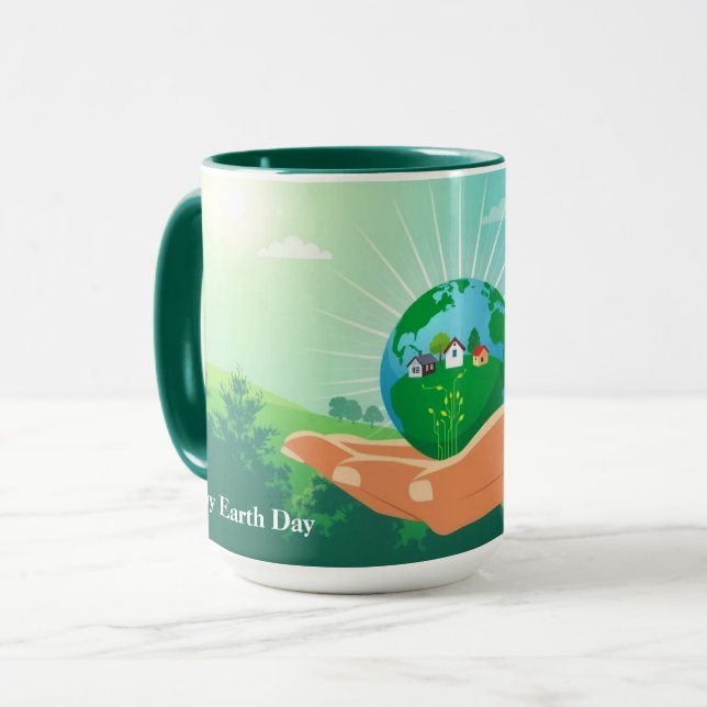Caneca Aproveite o Poder para um Planeta com Vibrações Fr (Frente Esquerda)