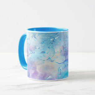 Caneca Aqua Azul Púrpura Gelo Natal