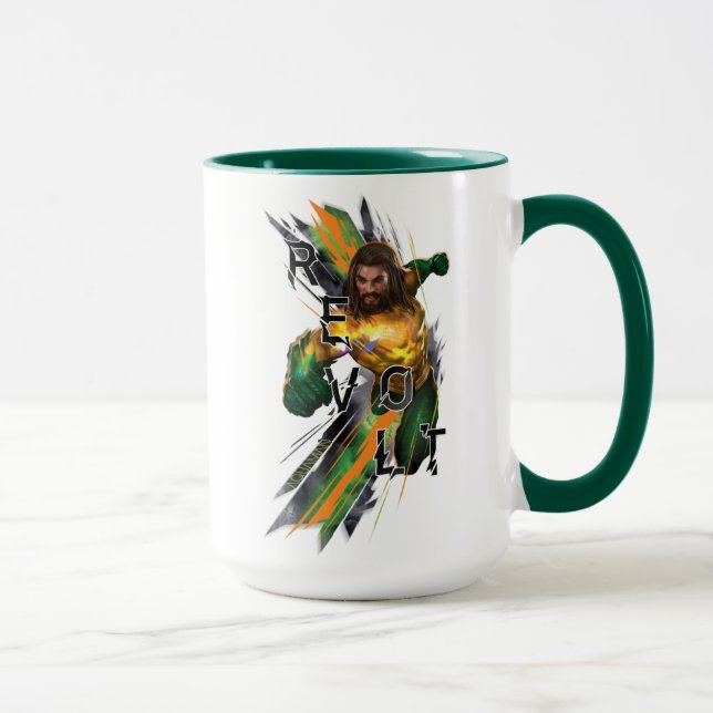 Caneca Aquaman | Aquaman "Revolta" Gráfico Refratado (Direita)