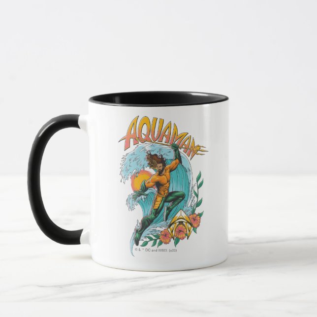 Caneca Aquaman e Trident Ascensão Graphic (Esquerda)