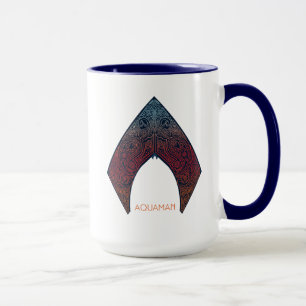 Caneca Aquaman   Logotipo Paisley Aquaman