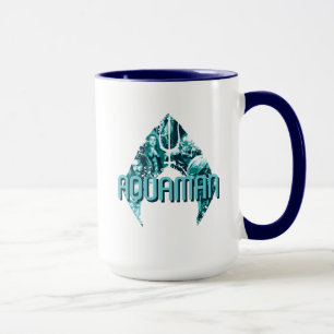 Caneca Aquaman   Orin, Mera, Orm & Manta preto no símbol