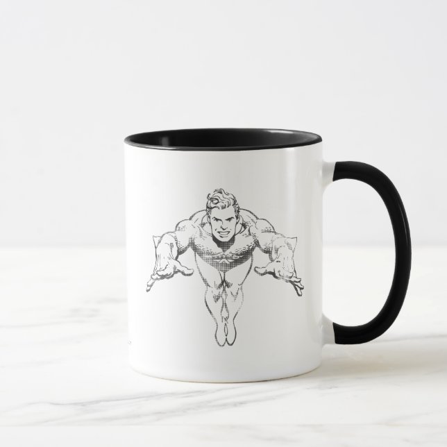 Caneca Aquaman Pulando para a Frente BW (Direita)