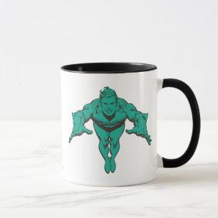 Caneca Aquaman Pulmando Para Frente - Teal