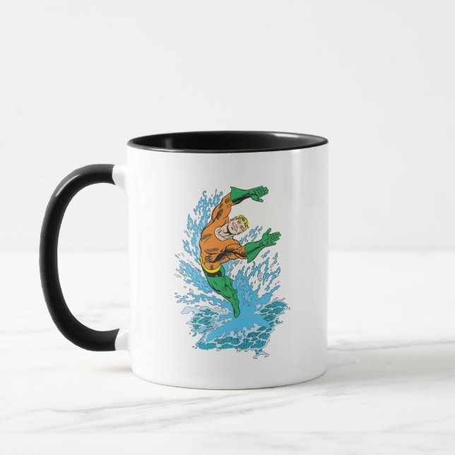 Caneca Aquaman salta em onda (Esquerda)
