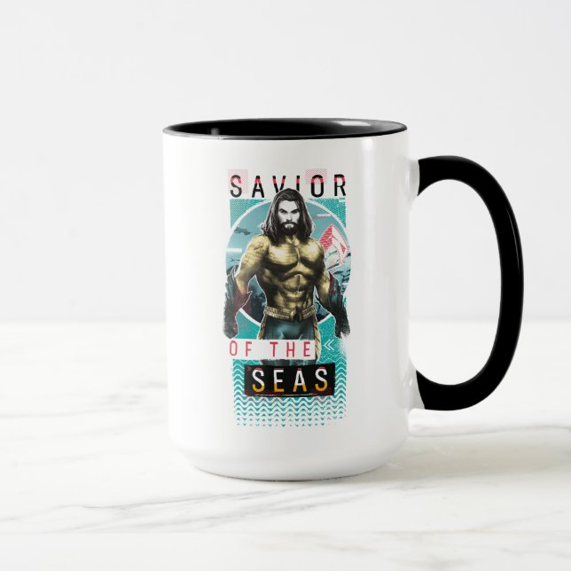 Caneca Aquaman | "Salvador Dos Mares" — Gráfico Modernist (Direita)