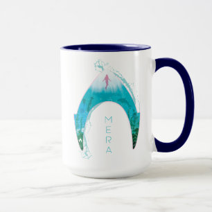 Caneca Aquaman   vê completamente o gráfico do oceano d