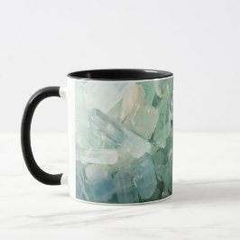 Caneca Aquamarine Blue Crystal Gemstone Birthstone Mug
