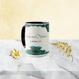Caneca Aquarela Anastasia Black and Green Mug