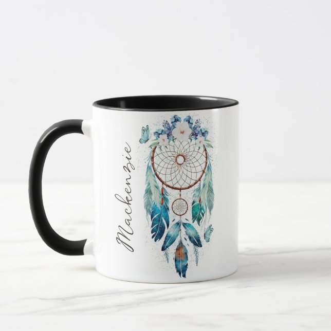Caneca Aquarela Boho Dreamcatcher (Esquerda)