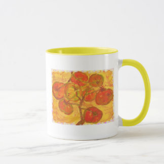 Caneca aquarela de aglomerado de tomate