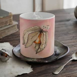 Caneca Aquarela Hozuki Japonesa Botânica